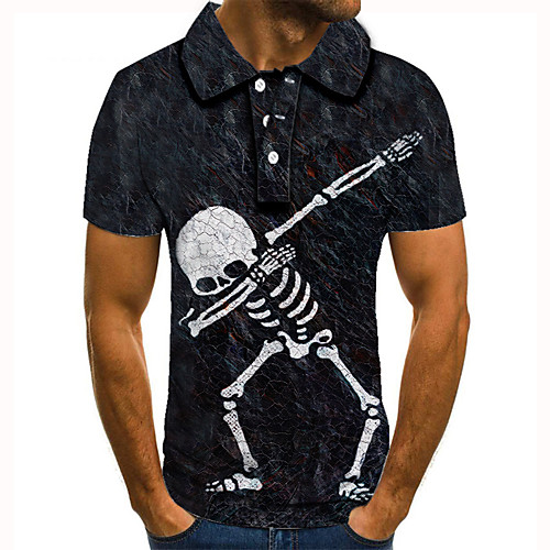Men's Golf Shirt 3D Print Graphic Prints Skull Skeleton Button-Down Short Sleeve Street Tops Casual Fashion Cool Black / Sports
Men's Golf Shirt 3D Print Graphic Prints Skull Skeleton Button-Down Short Sleeve Street Tops Casual Fashion Cool Black / Sports
