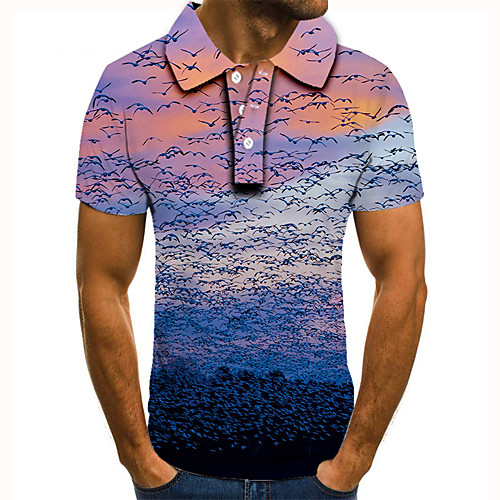 Men's Golf Shirt Tennis Shirt 3D Print Graphic Prints Bird Button-Down Short Sleeve Street Tops Casual Fashion Cool Blue / Sports
Men's Golf Shirt Tennis Shirt 3D Print Graphic Prints Bird Button-Down Short Sleeve Street Tops Casual Fashion Cool Blue / Sports