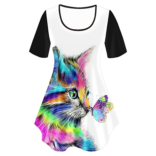 Women's Plus Size Tops T shirt Cat Dog Graphic Print Short Sleeve Crewneck Basic Blue Black Big Size XL XXL 3XL 4XL 5XL / Holiday
Women's Plus Size Tops T shirt Cat Dog Graphic Print Short Sleeve Crewneck Basic Blue Black Big Size XL XXL 3XL 4XL 5XL / Holiday