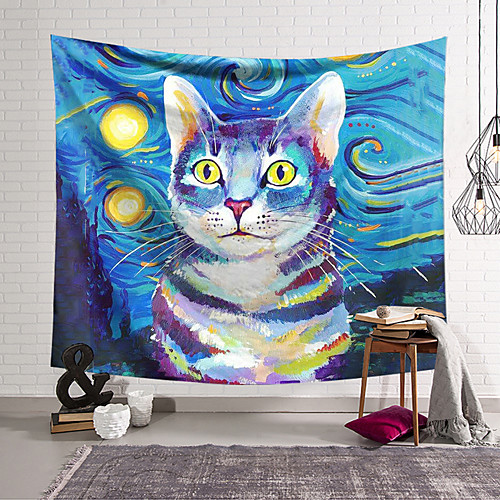 Wall Tapestry Art Decor Blanket Curtain Hanging Home Bedroom Living Room Decoration Polyester Cat Starry Night
Wall Tapestry Art Decor Blanket Curtain Hanging Home Bedroom Living Room Decoration Polyester Cat Starry Night