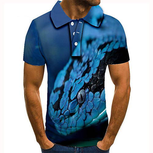 Men's Golf Shirt Tennis Shirt 3D Print Graphic Prints Snake Animal Button-Down Short Sleeve Street Tops Casual Fashion Cool Blue / Sports
Men's Golf Shirt Tennis Shirt 3D Print Graphic Prints Snake Animal Button-Down Short Sleeve Street Tops Casual Fashion Cool Blue / Sports