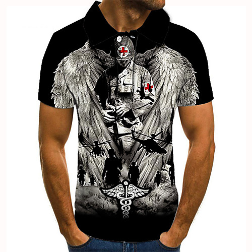 Men's Golf Shirt Tennis Shirt 3D Print Graphic Prints Soldier Button-Down Short Sleeve Street Tops Casual Fashion Cool Black / Sports
Men's Golf Shirt Tennis Shirt 3D Print Graphic Prints Soldier Button-Down Short Sleeve Street Tops Casual Fashion Cool Black / Sports
