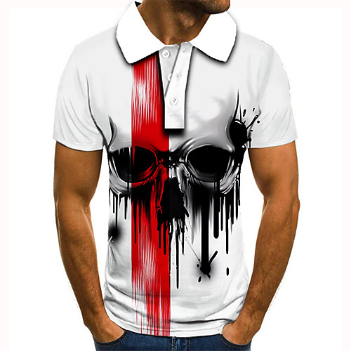 Men's Golf Shirt Tennis Shirt 3D Print Graphic Prints Skull Button-Down Short Sleeve Street Tops Casual Fashion Cool White / Sports
Men's Golf Shirt Tennis Shirt 3D Print Graphic Prints Skull Button-Down Short Sleeve Street Tops Casual Fashion Cool White / Sports