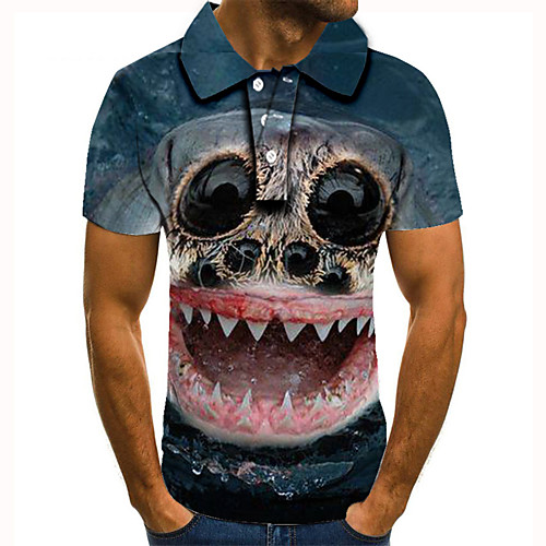 Men's Golf Shirt Tennis Shirt 3D Print Graphic Prints Monster Animal Button-Down Short Sleeve Street Tops Casual Fashion Cool Blue / Sports
Men's Golf Shirt Tennis Shirt 3D Print Graphic Prints Monster Animal Button-Down Short Sleeve Street Tops Casual Fashion Cool Blue / Sports