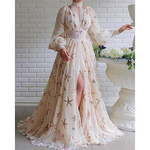 Women's Swing Dress Maxi long Dress Blue White Black Red Beige Long Sleeve Print Sequins Spring Summer V Neck Turtleneck Elegant Vintage Party Lantern Sleeve 2021 S M L XL XXL / Chiffon
Women's Swing Dress Maxi long Dress Blue White Black Red Beige Long Sleeve Print Sequins Spring Summer V Neck Turtleneck Elegant Vintage Party Lantern Sleeve 2021 S M L XL XXL / Chiffon