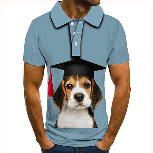 Men's Golf Shirt 3D Print Dog Animal Button-Down Short Sleeve Street Tops Casual Fashion Cool Blue / Sports
Men's Golf Shirt 3D Print Dog Animal Button-Down Short Sleeve Street Tops Casual Fashion Cool Blue / Sports