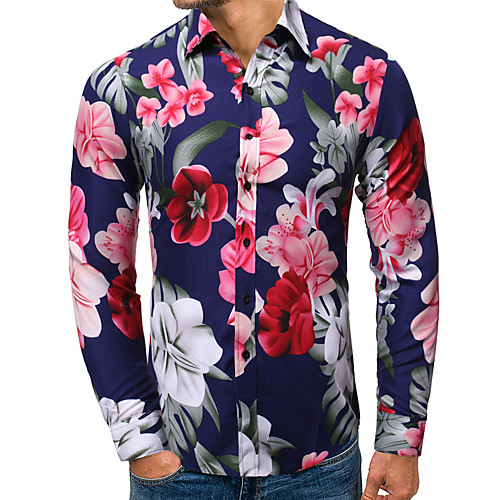 Men's Shirt Other Prints Plants Print Long Sleeve Casual Tops Black Navy Blue
Men's Shirt Other Prints Plants Print Long Sleeve Casual Tops Black Navy Blue