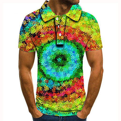Men's Golf Shirt 3D Print Rainbow Graphic Prints Button-Down Short Sleeve Street Tops Casual Fashion Cool Rainbow / Sports
Men's Golf Shirt 3D Print Rainbow Graphic Prints Button-Down Short Sleeve Street Tops Casual Fashion Cool Rainbow / Sports