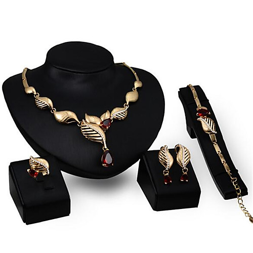 Women's Jewelry Set Bridal Jewelry Sets 3D Leaf Precious Fashion Rhinestone Gold Plated Earrings Jewelry Gold For Christmas Wedding Party Evening Gift Formal 1 set
Women's Jewelry Set Bridal Jewelry Sets 3D Leaf Precious Fashion Rhinestone Gold Plated Earrings Jewelry Gold For Christmas Wedding Party Evening Gift Formal 1 set