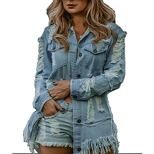 cross-border autumn and winter ins new ripped tassel denim jacket sexy bag hips europe and america amazon denim jacket women
cross-border autumn and winter ins new ripped tassel denim jacket sexy bag hips europe and america amazon denim jacket women