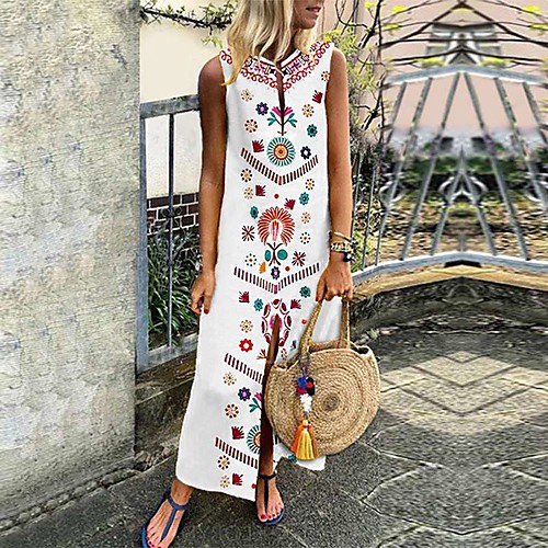 Women's Shift Dress Maxi long Dress White Black Sleeveless Floral Summer Casual Slim 2021 S M L XL XXL 3XL 4XL 5XL
Women's Shift Dress Maxi long Dress White Black Sleeveless Floral Summer Casual Slim 2021 S M L XL XXL 3XL 4XL 5XL
