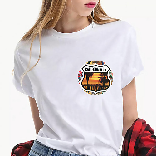 Women's Holiday California Los Angeles T shirt Graphic Scenery Letter Print Round Neck Basic Tops 100% Cotton Yellow White Red
Women's Holiday California Los Angeles T shirt Graphic Scenery Letter Print Round Neck Basic Tops 100% Cotton Yellow White Red