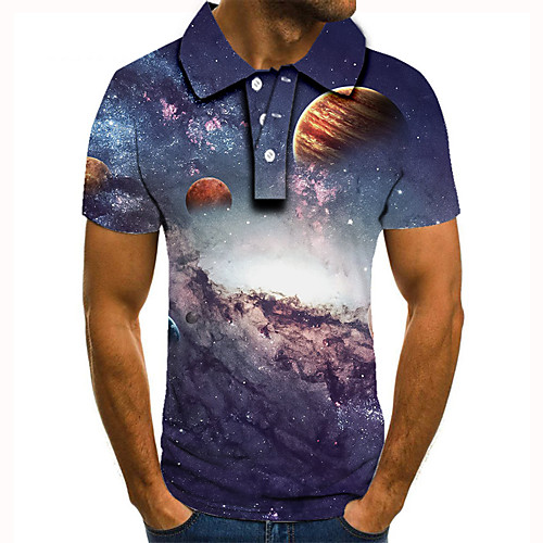 Men's Golf Shirt Tennis Shirt 3D Print Graphic Prints Starry Sky Button-Down Short Sleeve Street Tops Casual Fashion Cool Blue / Sports
Men's Golf Shirt Tennis Shirt 3D Print Graphic Prints Starry Sky Button-Down Short Sleeve Street Tops Casual Fashion Cool Blue / Sports
