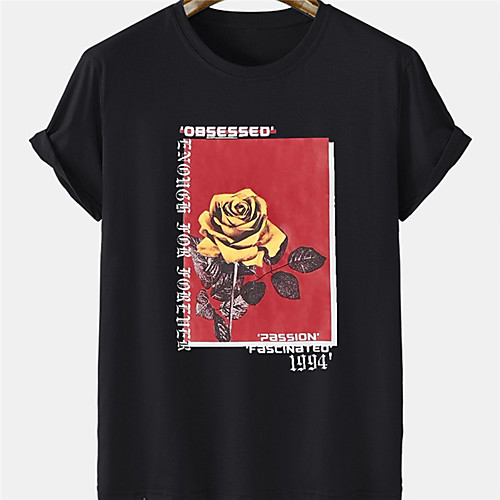 Men's Unisex Tee T shirt Hot Stamping Rose Letter Plus Size Short Sleeve Casual Tops 100% Cotton Basic Designer Big and Tall Black Yellow Khaki
Men's Unisex Tee T shirt Hot Stamping Rose Letter Plus Size Short Sleeve Casual Tops 100% Cotton Basic Designer Big and Tall Black Yellow Khaki