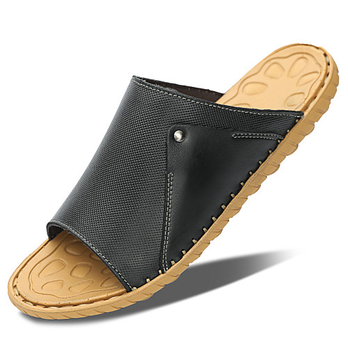 Men's Slippers & Flip-Flops Leather Shoes Casual Beach Daily Outdoor Nappa Leather Cowhide Breathable Non-slipping Wear Proof Booties / Ankle Boots Black Spring Summer
Men's Slippers & Flip-Flops Leather Shoes Casual Beach Daily Outdoor Nappa Leather Cowhide Breathable Non-slipping Wear Proof Booties / Ankle Boots Black Spring Summer