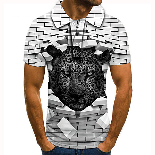 Men's Golf Shirt Tennis Shirt 3D Print 3D Graphic Prints Cheetah Print Button-Down Short Sleeve Street Tops Casual Fashion Cool White / Sports
Men's Golf Shirt Tennis Shirt 3D Print 3D Graphic Prints Cheetah Print Button-Down Short Sleeve Street Tops Casual Fashion Cool White / Sports