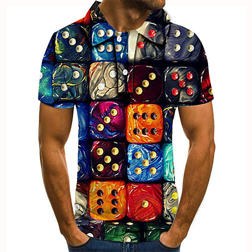 Men's Golf Shirt Tennis Shirt 3D Print Lattice Graphic Prints Button-Down Short Sleeve Street Tops Casual Fashion Cool Blue / Sports
Men's Golf Shirt Tennis Shirt 3D Print Lattice Graphic Prints Button-Down Short Sleeve Street Tops Casual Fashion Cool Blue / Sports