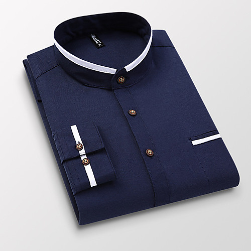 Men's Shirt non-printing Solid Colored Solid Color Long Sleeve Daily Tops Business Basic Button Down Collar Gray White Navy Blue / Work
Men's Shirt non-printing Solid Colored Solid Color Long Sleeve Daily Tops Business Basic Button Down Collar Gray White Navy Blue / Work
