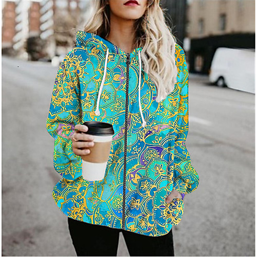 Women's Jacket Daily Fall Spring Regular Coat Regular Fit Casual Jacket Long Sleeve Floral Print Green / Holiday
Women's Jacket Daily Fall Spring Regular Coat Regular Fit Casual Jacket Long Sleeve Floral Print Green / Holiday