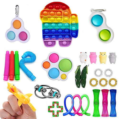 28 pcs Fidget Sensory Toy Set Stress Relief Toys Autism Anxiety Relief Stress Pop Bubble Fidget Sensory Toy For Kids Adults
28 pcs Fidget Sensory Toy Set Stress Relief Toys Autism Anxiety Relief Stress Pop Bubble Fidget Sensory Toy For Kids Adults