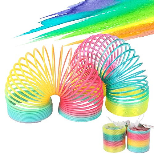 Rainbow Spring Coil Toys Plastic Folding Spring Coil Sports Game Child Funny Fashion Educational Creative Toys Gift for Children
Rainbow Spring Coil Toys Plastic Folding Spring Coil Sports Game Child Funny Fashion Educational Creative Toys Gift for Children