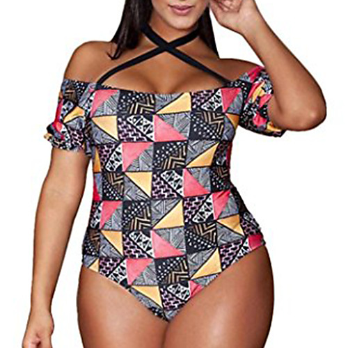 Women's One Piece Beach Wear Swimsuit Off Shoulder Geometrical Graphic Photo Color Plus Size Swimwear Bathing Suits
Women's One Piece Beach Wear Swimsuit Off Shoulder Geometrical Graphic Photo Color Plus Size Swimwear Bathing Suits