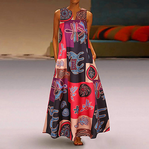 Women's Swing Dress Maxi long Dress Orange Red Sleeveless Print Summer Casual Loose 2021 S M L XL XXL 3XL 4XL 5XL
Women's Swing Dress Maxi long Dress Orange Red Sleeveless Print Summer Casual Loose 2021 S M L XL XXL 3XL 4XL 5XL