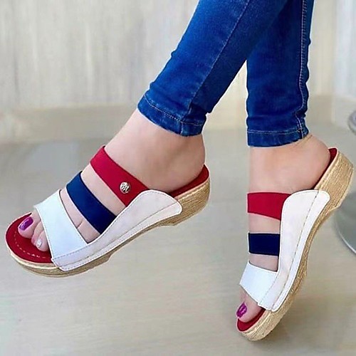Women's Sandals Comfort Shoes Outdoor Slippers Flat Heel Round Toe Rubber PU Color Block White Red Black
Women's Sandals Comfort Shoes Outdoor Slippers Flat Heel Round Toe Rubber PU Color Block White Red Black