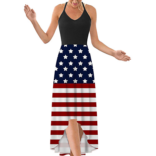 Women's Strap Dress Maxi long Dress Blue Rainbow White Black Red Light Blue Sleeveless Print Flag Print Spring Summer V Neck Casual 2021 S M L XL XXL
Women's Strap Dress Maxi long Dress Blue Rainbow White Black Red Light Blue Sleeveless Print Flag Print Spring Summer V Neck Casual 2021 S M L XL XXL