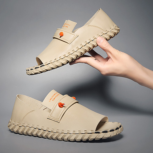 Men's Sandals Casual Beach Daily Walking Shoes Nappa Leather PU Breathable Non-slipping Wear Proof Black Khaki Gray Summer
Men's Sandals Casual Beach Daily Walking Shoes Nappa Leather PU Breathable Non-slipping Wear Proof Black Khaki Gray Summer