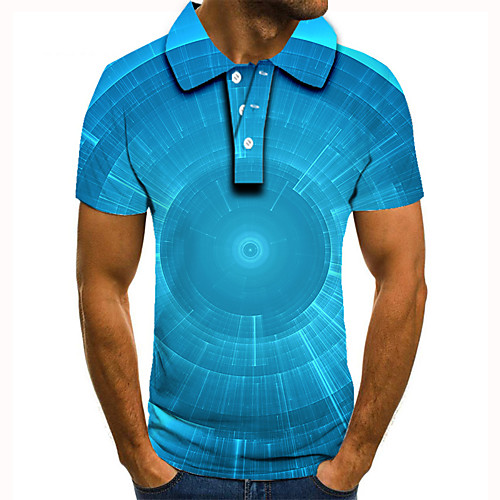 Men's Golf Shirt 3D Print Geometric Graphic Prints Button-Down Short Sleeve Street Tops Casual Fashion Cool Blue / Sports
Men's Golf Shirt 3D Print Geometric Graphic Prints Button-Down Short Sleeve Street Tops Casual Fashion Cool Blue / Sports
