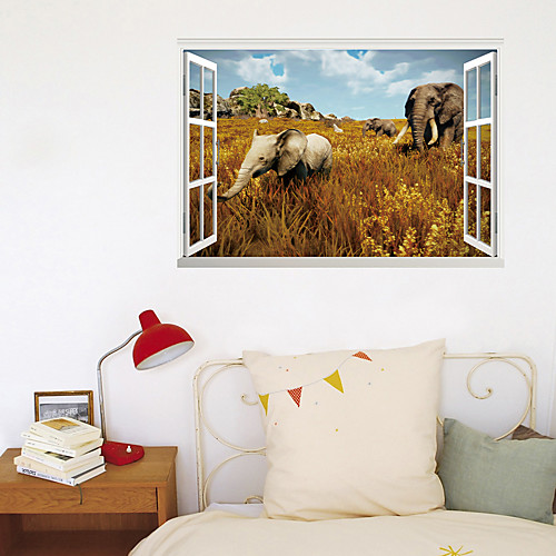 3D Fake Window New Wall Paste Elephant Paradise Home Corridor Background Decoration Can Be Removed Stickers
3D Fake Window New Wall Paste Elephant Paradise Home Corridor Background Decoration Can Be Removed Stickers