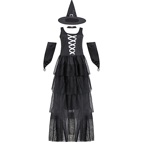 Movie / TV Theme Costumes Dress Adults' Women's Halloween Halloween Festival Halloween Festival / Holiday Terylene Black Women's Easy Carnival Costumes Solid Color / Hat
Movie / TV Theme Costumes Dress Adults' Women's Halloween Halloween Festival Halloween Festival / Holiday Terylene Black Women's Easy Carnival Costumes Solid Color / Hat