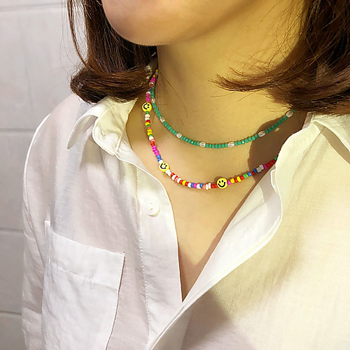 Women's Girls' Choker Necklace Necklace Classic Laugh Simple Fashion Classic Modern Acrylic Glass Alloy Rainbow 40 cm Necklace Jewelry 1pc For Christmas Prom Birthday Party Beach Festival
Women's Girls' Choker Necklace Necklace Classic Laugh Simple Fashion Classic Modern Acrylic Glass Alloy Rainbow 40 cm Necklace Jewelry 1pc For Christmas Prom Birthday Party Beach Festival