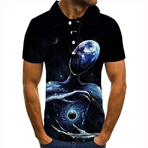 Men's Golf Shirt 3D Print Graphic Prints Alien Interstellar Button-Down Short Sleeve Street Tops Casual Fashion Cool Black / Sports
Men's Golf Shirt 3D Print Graphic Prints Alien Interstellar Button-Down Short Sleeve Street Tops Casual Fashion Cool Black / Sports