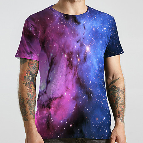 Men's Unisex Tee T shirt 3D Print Galaxy Graphic Prints Plus Size Print Short Sleeve Casual Tops Basic Designer Big and Tall Blue
Men's Unisex Tee T shirt 3D Print Galaxy Graphic Prints Plus Size Print Short Sleeve Casual Tops Basic Designer Big and Tall Blue