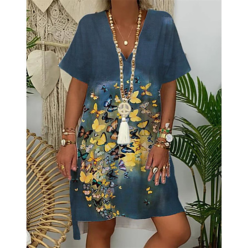 Women's T Shirt Dress Tee Dress Knee Length Dress White Navy Blue Short Sleeve Animal Print Spring Summer V Neck Casual Loose 2021 S M L XL XXL 3XL
Women's T Shirt Dress Tee Dress Knee Length Dress White Navy Blue Short Sleeve Animal Print Spring Summer V Neck Casual Loose 2021 S M L XL XXL 3XL