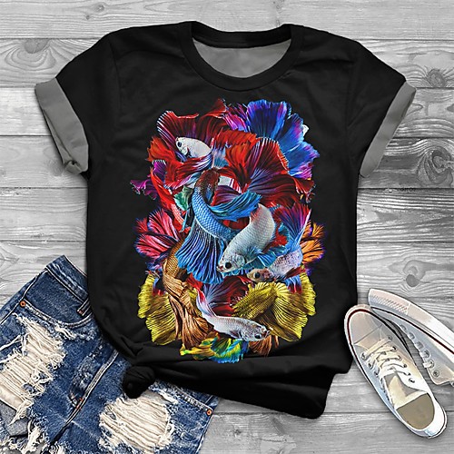 Women's Plus Size Tops T shirt Graphic Animal Print Short Sleeve Crewneck Basic Black Big Size XL XXL 3XL 4XL 5XL / Holiday
Women's Plus Size Tops T shirt Graphic Animal Print Short Sleeve Crewneck Basic Black Big Size XL XXL 3XL 4XL 5XL / Holiday