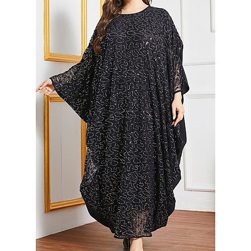 Women's Kaftan Dress Maxi long Dress Black Long Sleeve Solid Color Patchwork Summer Round Neck Casual Loose 2021 One-Size
Women's Kaftan Dress Maxi long Dress Black Long Sleeve Solid Color Patchwork Summer Round Neck Casual Loose 2021 One-Size
