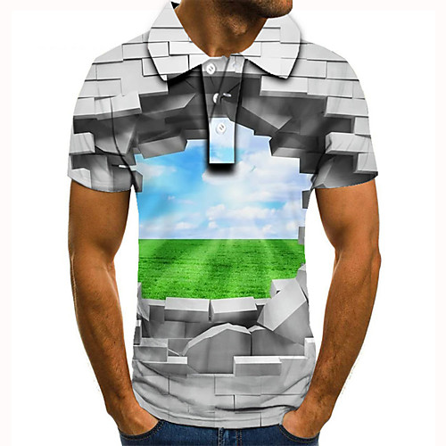 Men's Golf Shirt 3D Print Scenery 3D Graphic Prints Button-Down Short Sleeve Street Tops Casual Fashion Cool White / Sports
Men's Golf Shirt 3D Print Scenery 3D Graphic Prints Button-Down Short Sleeve Street Tops Casual Fashion Cool White / Sports