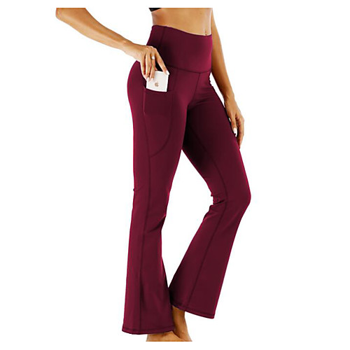 Women's High Waist Yoga Pants Side Pockets Flare Leg Tights Leggings Tummy Control Butt Lift Breathable Black Red Blue Yoga Fitness Gym Workout Winter Sports Activewear Stretchy / Quick Dry
Women's High Waist Yoga Pants Side Pockets Flare Leg Tights Leggings Tummy Control Butt Lift Breathable Black Red Blue Yoga Fitness Gym Workout Winter Sports Activewear Stretchy / Quick Dry