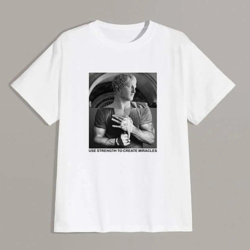 Men's Tee T shirt Hot Stamping Graphic Prints Human Print Short Sleeve Casual Tops 100% Cotton Basic Designer Big and Tall White
Men's Tee T shirt Hot Stamping Graphic Prints Human Print Short Sleeve Casual Tops 100% Cotton Basic Designer Big and Tall White