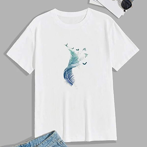 Men's Unisex Tee T shirt Hot Stamping Graphic Prints Feather Plus Size Print Short Sleeve Casual Tops 100% Cotton Basic Designer Big and Tall White Black
Men's Unisex Tee T shirt Hot Stamping Graphic Prints Feather Plus Size Print Short Sleeve Casual Tops 100% Cotton Basic Designer Big and Tall White Black