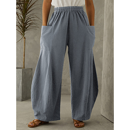 Women's Simple Basic Comfort Lightweight Linen / Cotton Blend Loose Casual Weekend Bootcut Pants Plain Full Length Pocket Green Dark Blue Gray
Women's Simple Basic Comfort Lightweight Linen / Cotton Blend Loose Casual Weekend Bootcut Pants Plain Full Length Pocket Green Dark Blue Gray