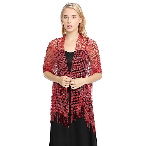 Sleeveless Glitters / Elegant Terylene Wedding / Party / Evening Women's Wrap With Tassel / Paillette
Sleeveless Glitters / Elegant Terylene Wedding / Party / Evening Women's Wrap With Tassel / Paillette