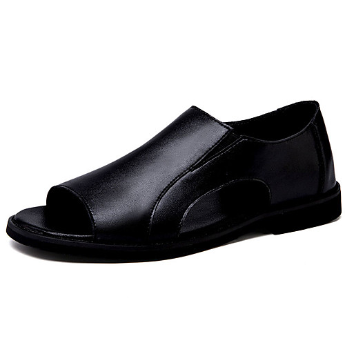 Men's Sandals Leather Shoes Flat Sandals Casual Classic British Daily Outdoor Nappa Leather Cowhide Breathable Non-slipping Wear Proof Booties / Ankle Boots Black Spring Summer
Men's Sandals Leather Shoes Flat Sandals Casual Classic British Daily Outdoor Nappa Leather Cowhide Breathable Non-slipping Wear Proof Booties / Ankle Boots Black Spring Summer