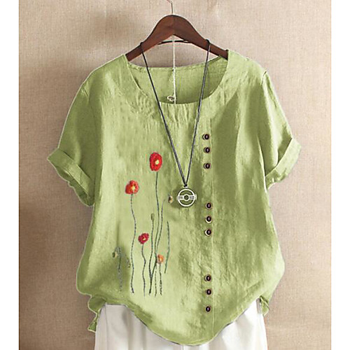 Women's Plus Size Tops Blouse Shirt Floral Graphic Short Sleeve Round Neck Casual Spring Summer Big Size L XL 2XL 3XL 4XL
Women's Plus Size Tops Blouse Shirt Floral Graphic Short Sleeve Round Neck Casual Spring Summer Big Size L XL 2XL 3XL 4XL