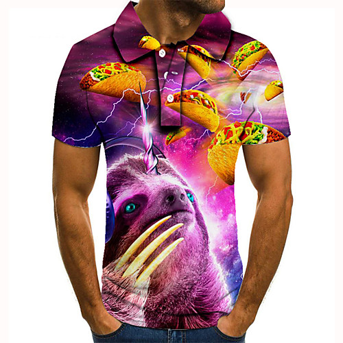 Men's Golf Shirt Tennis Shirt 3D Print Graphic Prints Kise Animal Button-Down Short Sleeve Street Tops Casual Fashion Cool Purple / Sports
Men's Golf Shirt Tennis Shirt 3D Print Graphic Prints Kise Animal Button-Down Short Sleeve Street Tops Casual Fashion Cool Purple / Sports