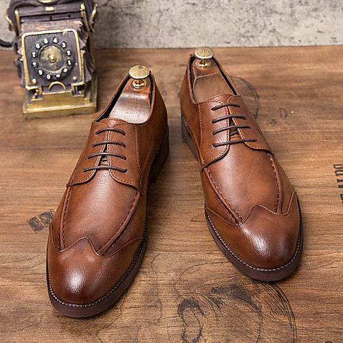 Men's Oxfords Leather Shoes Printed Oxfords Business Vintage Classic Daily Party & Evening Nappa Leather Cowhide Non-slipping Wear Proof Booties / Ankle Boots Black Brown Spring Summer
Men's Oxfords Leather Shoes Printed Oxfords Business Vintage Classic Daily Party & Evening Nappa Leather Cowhide Non-slipping Wear Proof Booties / Ankle Boots Black Brown Spring Summer