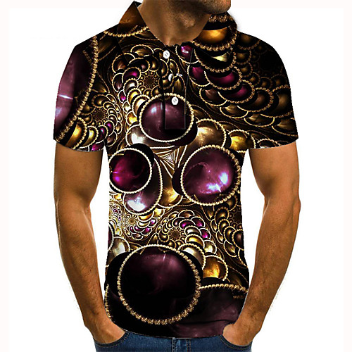 Men's Golf Shirt Tennis Shirt 3D Print Graphic Prints Jewelry Button-Down Short Sleeve Street Tops Casual Fashion Cool Brown / Sports
Men's Golf Shirt Tennis Shirt 3D Print Graphic Prints Jewelry Button-Down Short Sleeve Street Tops Casual Fashion Cool Brown / Sports